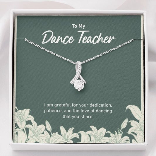 "Love Of Dancing" Dance Teacher Necklace Gift From Trainee Student Alluring Beauty Pendant Jewelry Box Thanksgiving Teachers Day Birthday