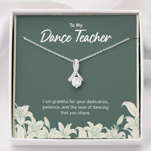 "Love Of Dancing" Dance Teacher Necklace Gift From Trainee Student Alluring Beauty Pendant Jewelry Box Thanksgiving Teachers Day Birthday