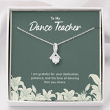 "Love Of Dancing" Dance Teacher Necklace Gift From Trainee Student Alluring Beauty Pendant Jewelry Box Thanksgiving Teachers Day Birthday