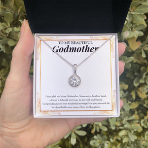 "Someone To Hold My Hand" Beautiful Godmother Wedding Anniversary Necklace Gift From Goddaughter Godson Eternal Hope Pendant Jewelry Box