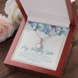 "Your Biggest Fan" Amazing Sister Necklace Gift From Sis Brother Eternal Hope Pendant Jewelry Box Birthday Christmas Thanksgiving New Year