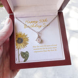 "Your Amazing Life" Sister 50th Birthday Necklace Gift From Brother Sibling Alluring Beauty Pendant Jewelry Box