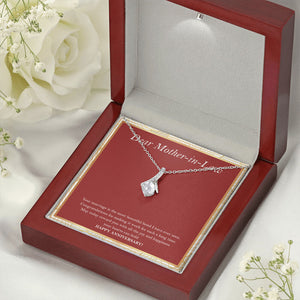 "Making It Work" Mother In Law Wedding Anniversary Necklace Gift From Daughter-In-Law Son-In-Law Alluring Beauty Pendant Jewelry Box