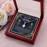 "Happiness, Joy, and Love" Golden Birthday Necklace Gift From Daughter Son Friends Co-Worker Alluring Beauty Pendant Jewelry Box