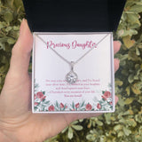 "Cherish Every Moment" Precious Daughter Necklace Gift From Mom Dad Eternal Hope Pendant Jewelry Box Christmas Birthday Thanksgiving New Year