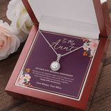 "Happiest And Grateful" Aunt 20th Wedding Anniversary Necklace Gift From Niece Eternal Hope Pendant Jewelry Box