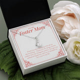 "Putting Up With Short-Comings" Foster Mom Necklace Gift From Daughter Son Alluring Beauty Pendant Jewelry Box Birthday Christmas Thanksgiving Valentines