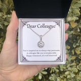 "Always Stay Passionate" Colleague Retirement Necklace Gift From Co-worker Eternal Hope Pendant Jewelry Box