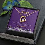 "Not Giving Up" Aunt Wedding Day Necklace Gift From Nephew Niece Forever Love Pendant Jewelry Box