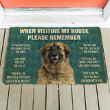 3D Please Remember Leonberger Dogs House Rules Doormat