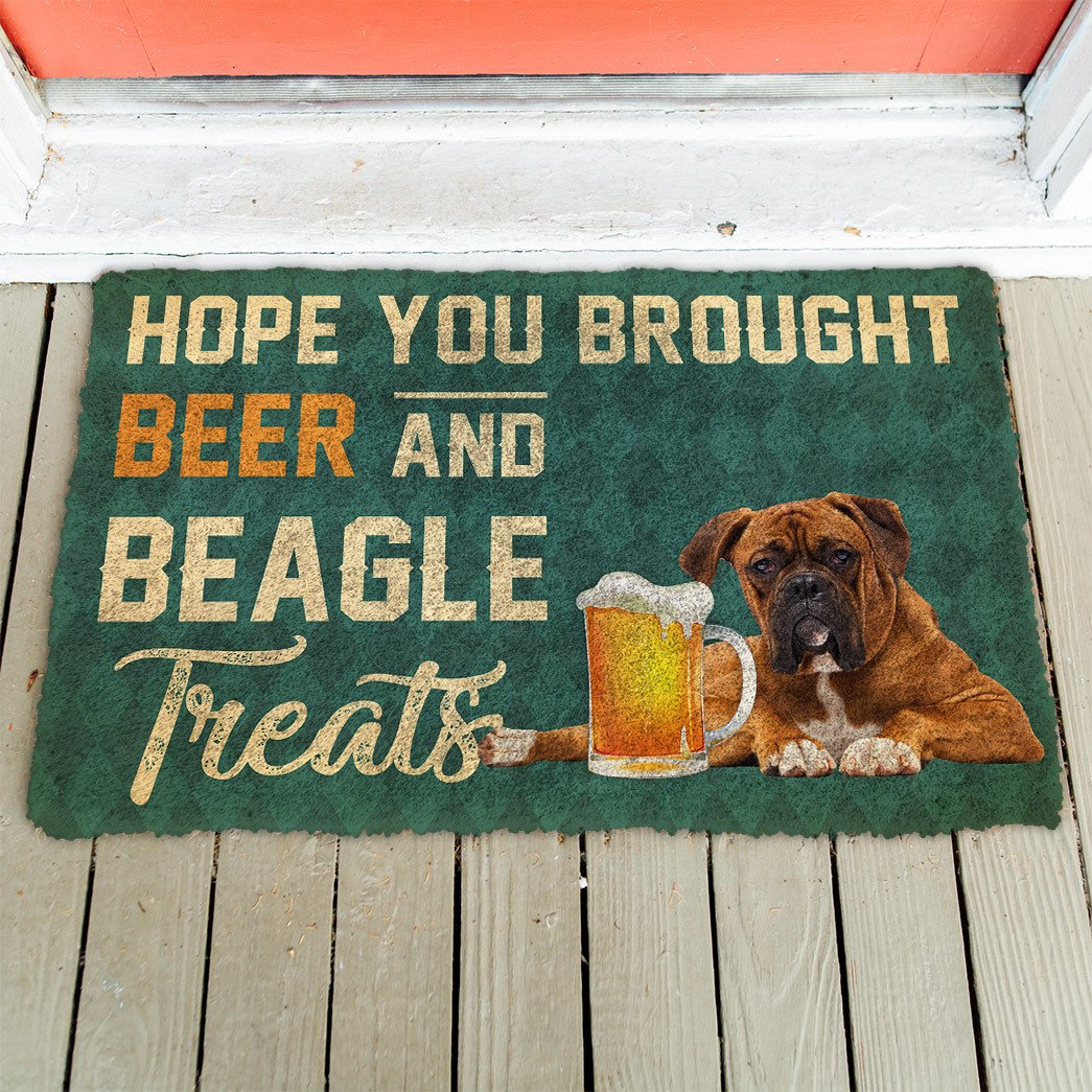 3D Hope You Brought Beer And Boxer Treats Doormat