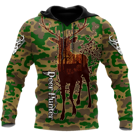 Hunting Gifts Deer Hunting Gifts All Over Printed Deer Hunting US Unisex Size Hoodie