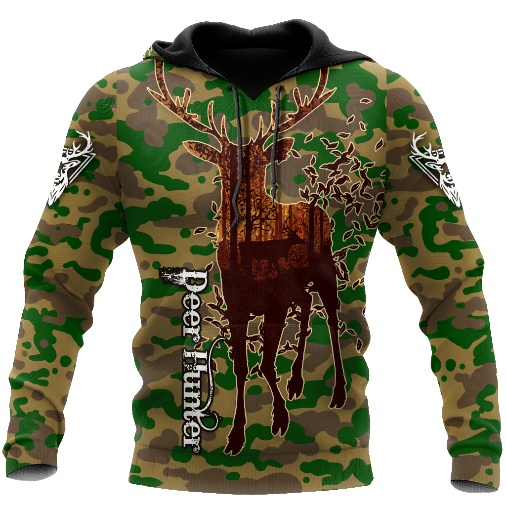 Hunting Gifts Deer Hunting Gifts All Over Printed Deer Hunting US Unisex Size Hoodie