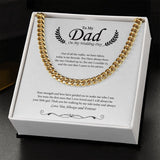 "My Favorite Walk" Dad of the Bride Wedding Day Necklace From Daughter Cuban Link Chain Jewelry Box