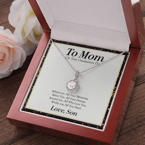 "All Your Memories" Mom Graduation Necklace Gift From Daughter Son Eternal Hope Pendant Jewelry Box