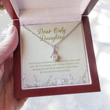 "One And Only Princess" Only Daughter Necklace Gift From Mom Dad Alluring Beauty Pendant Jewelry Box Birthday Graduation Christmas Wedding