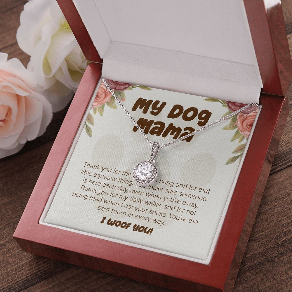 "That Little Squeaky Thing" Dog Mama Necklace Gift From Bestfriend Family Eternal Hope Pendant Jewelry Box Birthday Christmas Thanksgiving