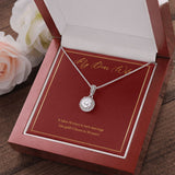 "Marriage Into Gold" Wife Golden Wedding Anniversary Necklace Gift From Husband Eternal Hope Pendant Jewelry Box