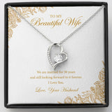 "Still Looking Forward" Wife Golden Wedding Anniversary Necklace Gift From Husband Forever Love Pendant Jewelry Box