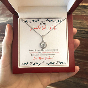 "Big hearted Woman" Wonderful Wife Necklace Gift From Husband Eternal Hope Pendant Jewelry Box Anniversary Mothers Day Birthday Christmas