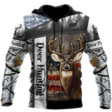 Hunting Gifts Deer Hunting Gifts Deer Hunting All Over Printed US Unisex Size Hoodie