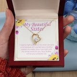 "I will Be Your Protector" Beautiful Sister Necklace Gift From Brother Forever Love Pendant Jewelry Box Birthday Wedding Christmas New Year