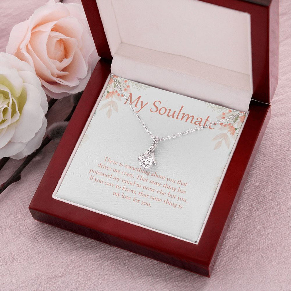 "Poisoned My Mind To None" Soulmate Necklace Gift From Boyfriend Husband Alluring Beauty Pendant Jewelry Box Birthday Christmas Anniversary Valentines