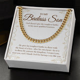 "Heart Of A Lion" Badass Son Necklace Gift From Mom Dad Cuban Link Chain Jewelry Box Graduation Christmas Thanksgiving New Year