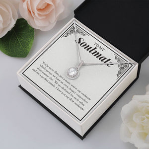 "More Than Just A Mate" Soulmate Necklace Gift From Boyfriend Husband Eternal Hope Pendant Jewelry Box Birthday Christmas Anniversary Valentines