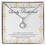 "Celebrate Another Year" Lovely Bestfriend 30th Wedding Anniversary Necklace Gift From BFF Bestie Soul Sister Eternal Hope Pendant Jewelry Box