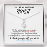"You Are Superhero" Awesome Nurse Necklace Gift From Friend Parents Co-worker Alluring Beauty Pendant Jewelry Box Birthday Christmas Thanksgiving New Year