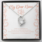 "Deserve The Best" Niece Engagement Necklace Gift From Aunt Uncle Forever Love Pendant Jewelry Box