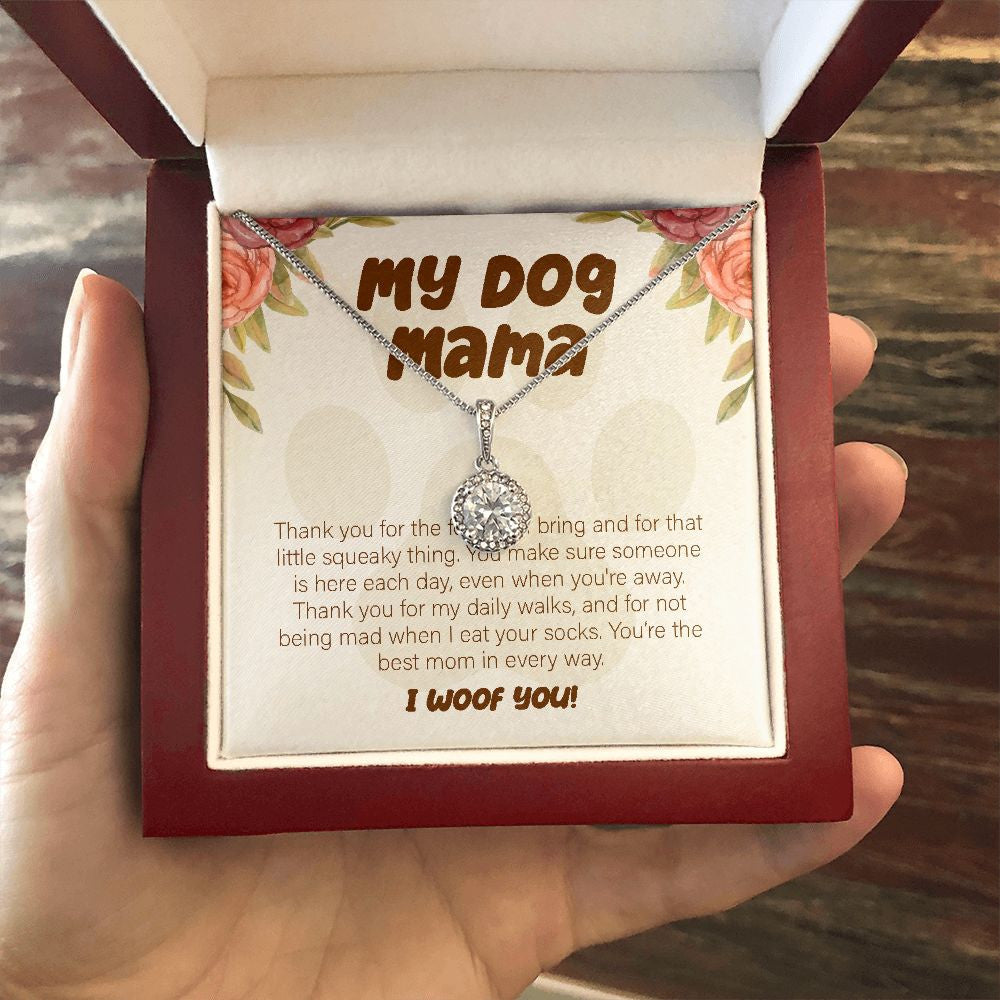 "That Little Squeaky Thing" Dog Mama Necklace Gift From Bestfriend Family Eternal Hope Pendant Jewelry Box Birthday Christmas Thanksgiving