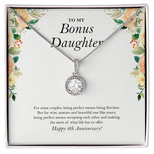 "Beautiful Like Yours" Bonus Daughter 8th Wedding Anniversary Necklace Gift From Mom Dad Eternal Hope Pendant Jewelry Box
