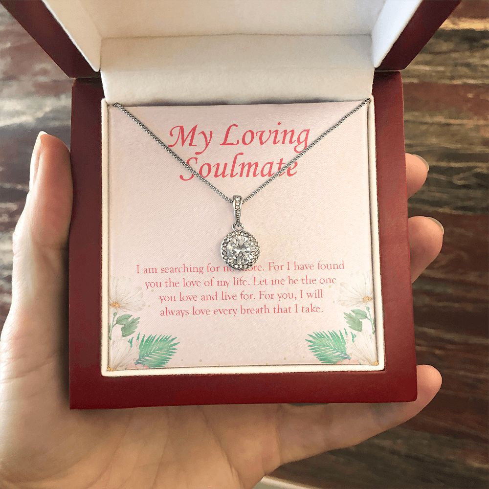 "Searching For No More" Loving Soulmate Necklace Gift From Boyfriend Bestfriend Eternal Hope Pendant Jewelry Box Anniversary Valentines Birthday