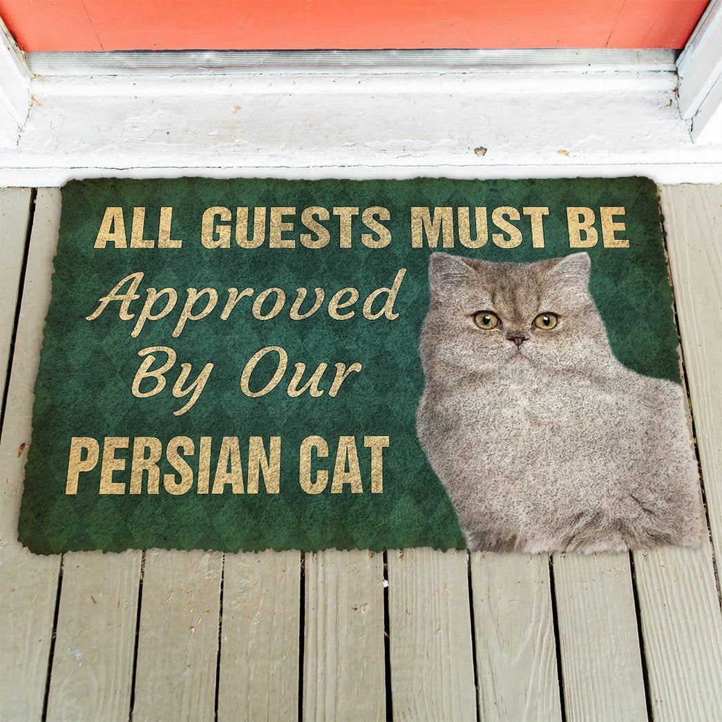 3D Must Be Approved By Our Persian Cat Custom Doormat