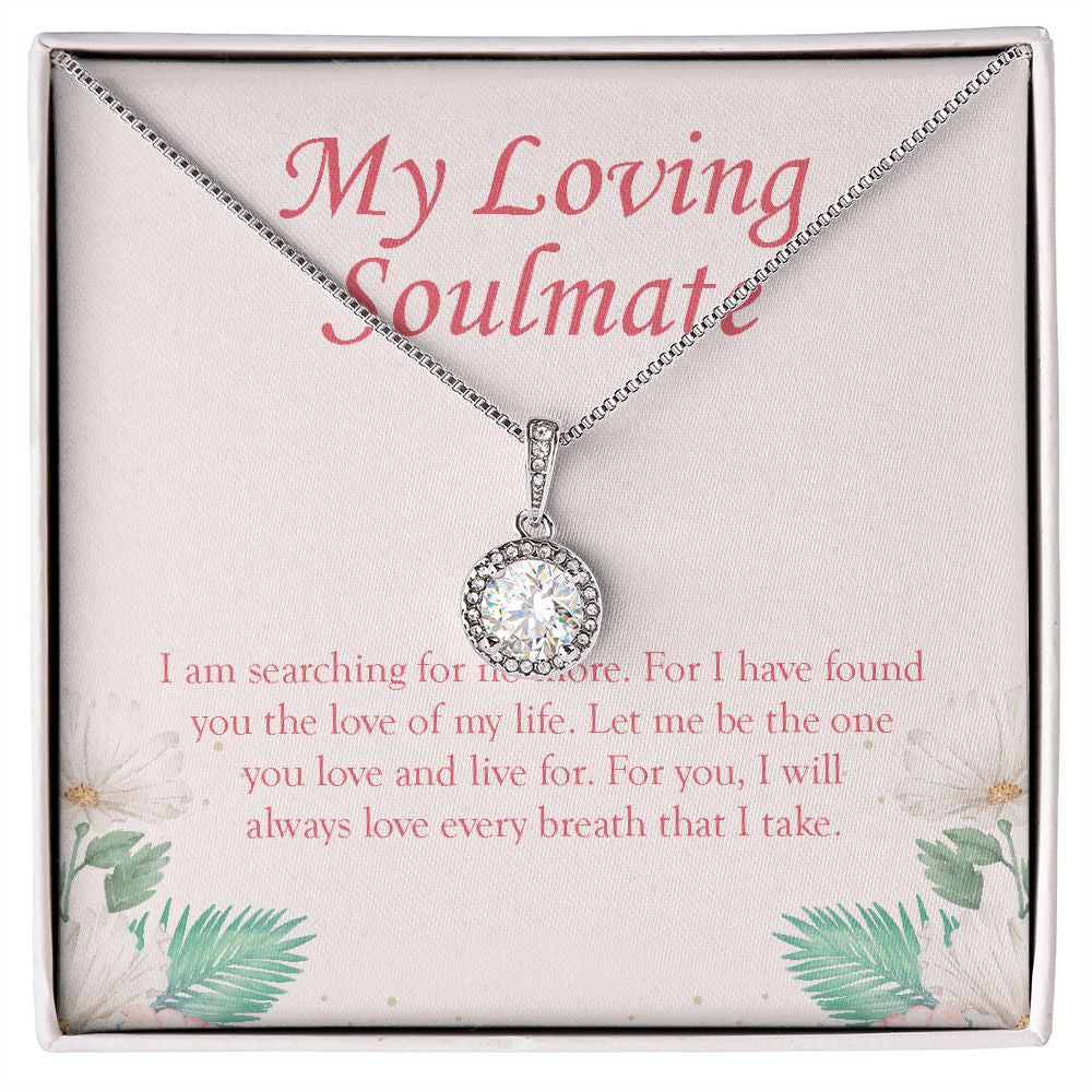 "Searching For No More" Loving Soulmate Necklace Gift From Boyfriend Bestfriend Eternal Hope Pendant Jewelry Box Anniversary Valentines Birthday