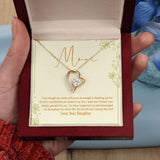 "Great Contribution" Mom Necklace Gift From Daughter Forever Love Pendant Jewelry Box Mothers Day Birthday Christmas Valentines