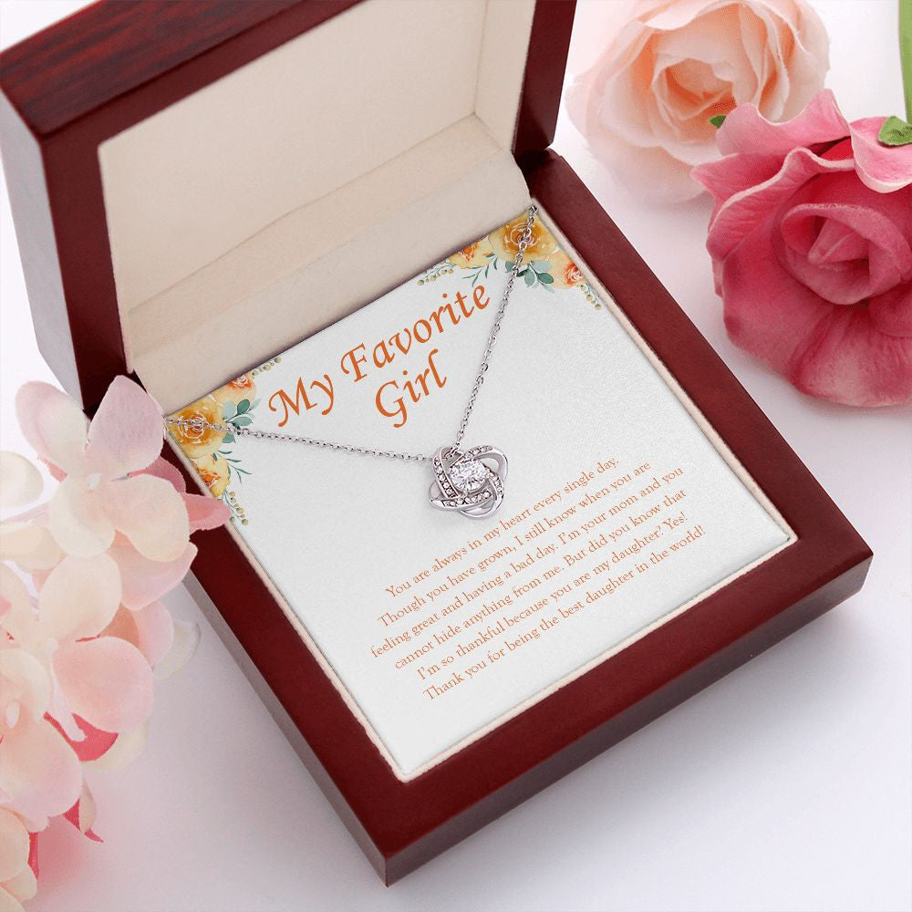 "Every Single Day" Favorite Girl Necklace Gift From Mom Dad Forever Love Pendant Jewelry Box Birthday Graduation Christmas Wedding