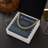 "My Future Days In Your Eyes" Bonus Son Necklace Gift From Mom Dad Cuban Link Chain Jewelry Box Birthday Graduation Christmas New Year