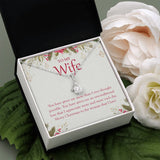 "Unconditional Love" Wife Christmas Necklace Gift From Husband Alluring Beauty Pendant Jewelry Box