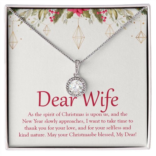 "Selfless And Kind Nature" Wife Christmas Necklace Gift From Husband Eternal Hope Pendant Jewelry Box