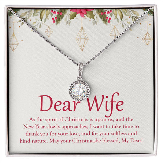 "Selfless And Kind Nature" Wife Christmas Necklace Gift From Husband Eternal Hope Pendant Jewelry Box