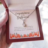 "The Challenges Ahead" Bestfriend Job Promotion Necklace Gift From BFF Bestie Colleague Alluring Beauty Pendant Jewelry Box