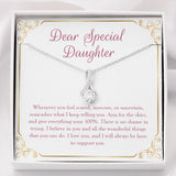 "Aim For The Skies" Special Daughter Necklace Gift From Mom Dad Parents Alluring Beauty Pendant Jewelry Box Christmas Birthday Thanksgiving New Year