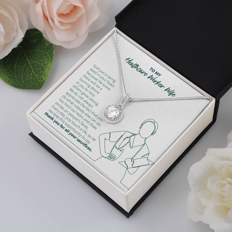 "Caring Seed In Your Heart" Healthcare Worker Wife Necklace Gift From Husband Eternal Hope Pendant Jewelry Box Thanksgiving Christmas Birthday New Year