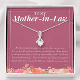 "Love You As My Own Mom" Mother In Law Necklace Gift From Daughter-In-Law Son-In-Law Alluring Beauty Pendant Jewelry Box Birthday Christmas Thanksgiving Anniversary