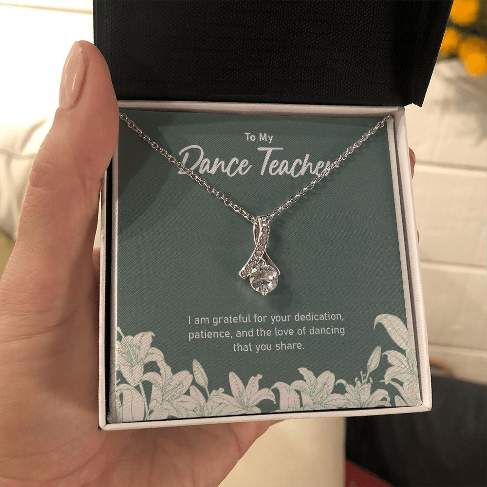 "Love Of Dancing" Dance Teacher Necklace Gift From Trainee Student Alluring Beauty Pendant Jewelry Box Thanksgiving Teachers Day Birthday