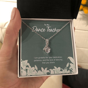 "Love Of Dancing" Dance Teacher Necklace Gift From Trainee Student Alluring Beauty Pendant Jewelry Box Thanksgiving Teachers Day Birthday