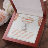 "Fills Me with Such Happiness" Beautiful Fiancee Necklace Gift From Fiance Boyfriend Future Husband Eternal Hope Pendant Jewelry Box Wedding Engagement Birthday Valentines